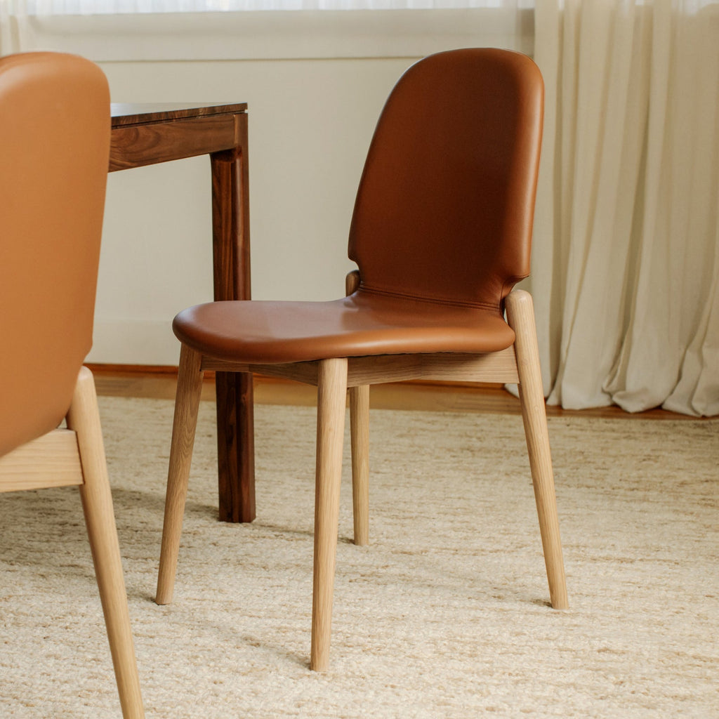 Chaises de salle à manger (lot de deux), chêne/noyer