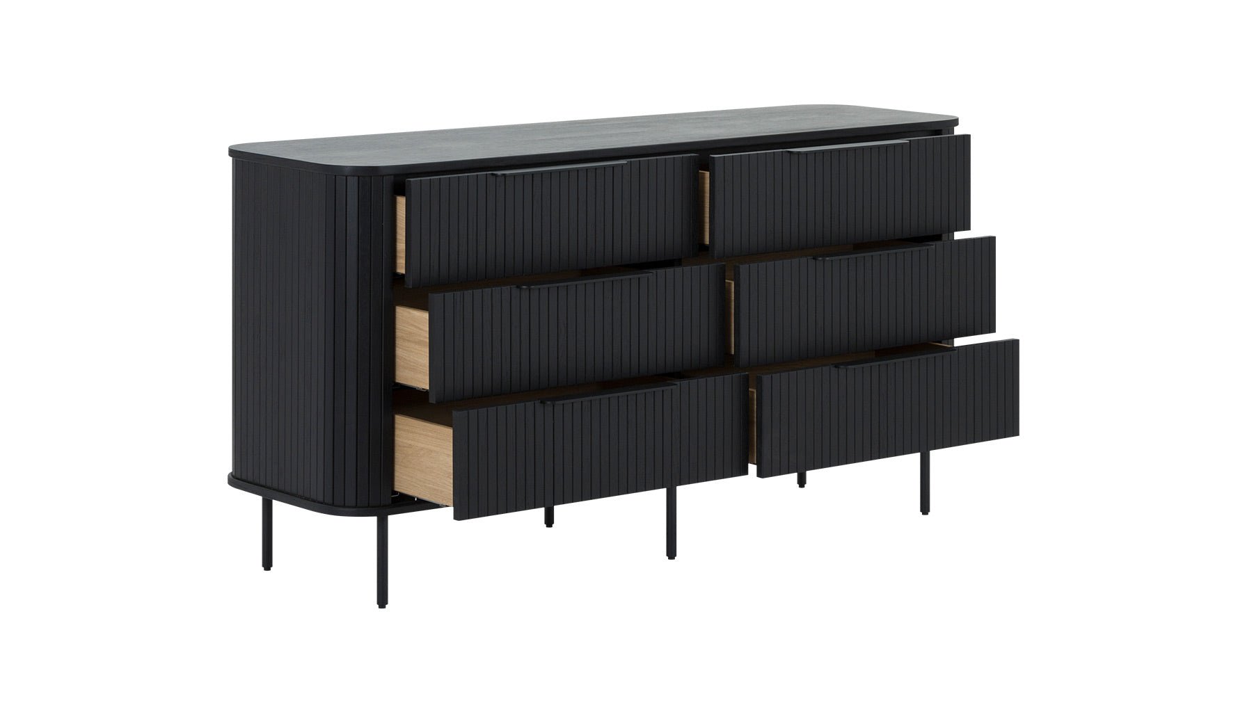 Commode double Easy Edge, chêne noir