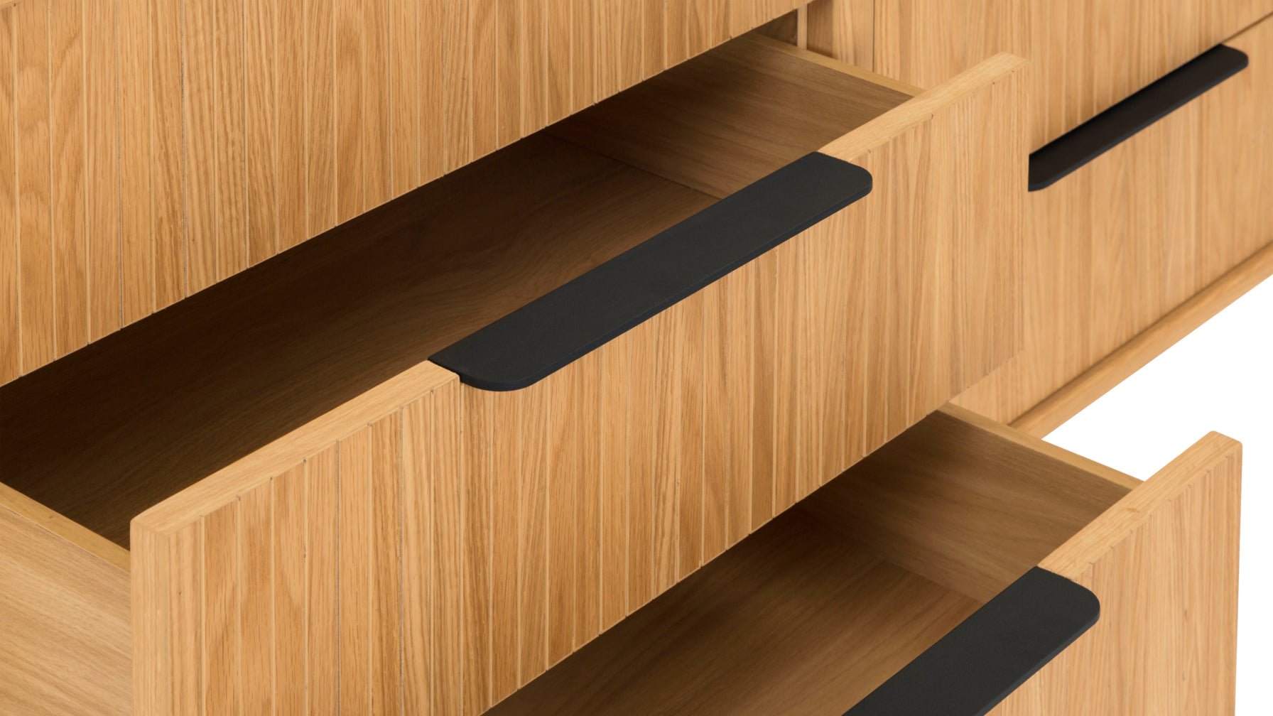 Commode double Easy Edge, chêne blanc