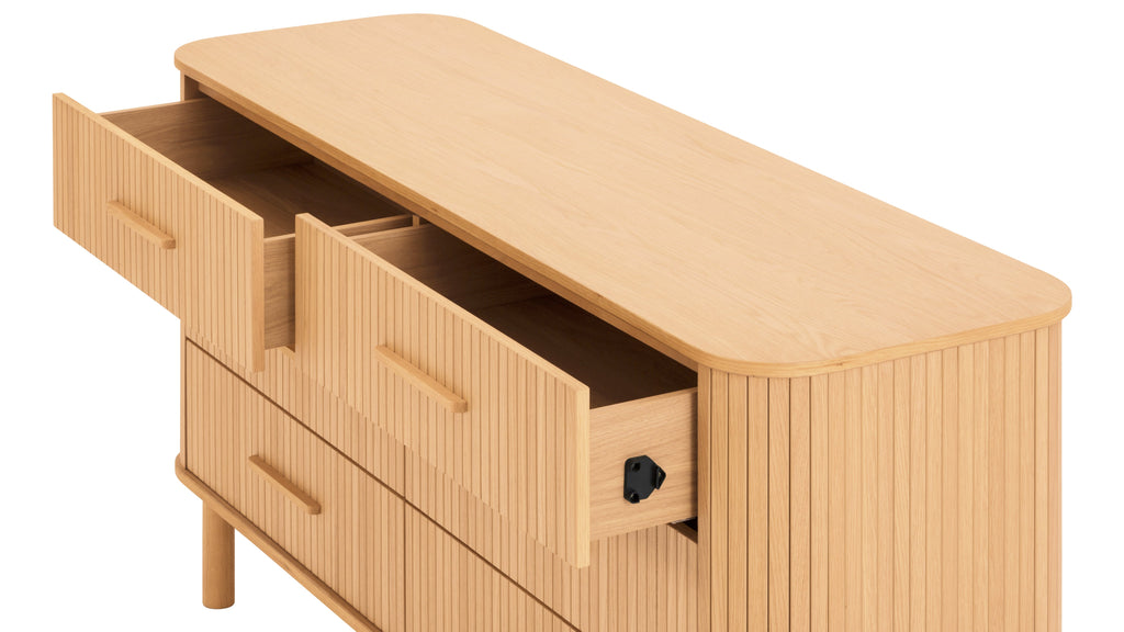 Commode double Easy Edge, tout en bois, chêne blanc