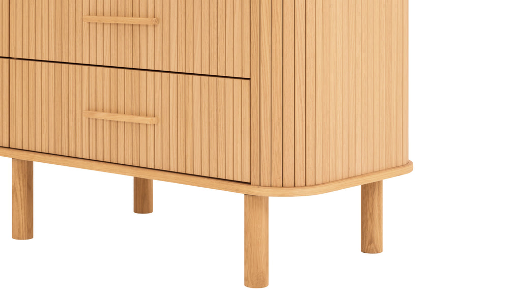 Commode double Easy Edge, tout en bois, chêne blanc