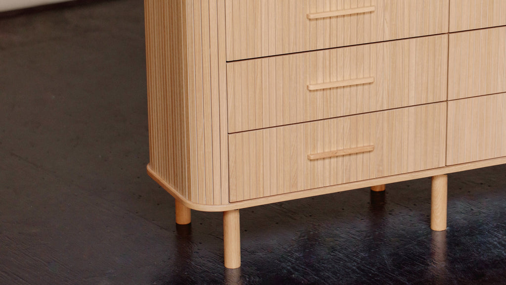 Commode double Easy Edge, tout en bois, chêne blanc