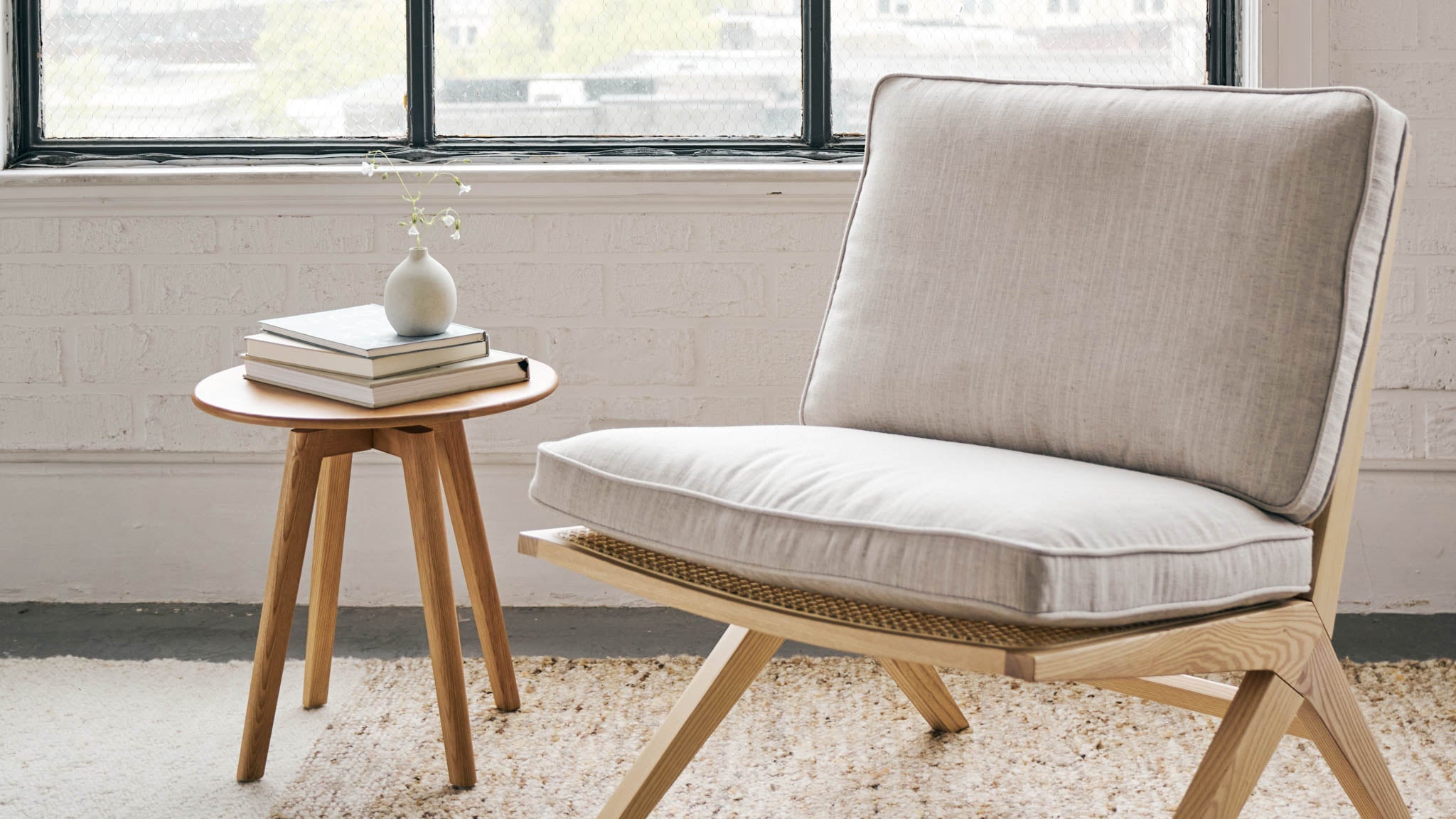 Fauteuil de salon Endless Summer avec coussin, frêne/naturel