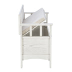 Banc d'entrée de rangement à plateau rabattable en bois de dahlia