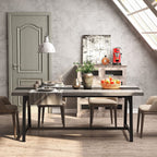 Table à manger rectangulaire en bois pour 8 personnes, 180 cm