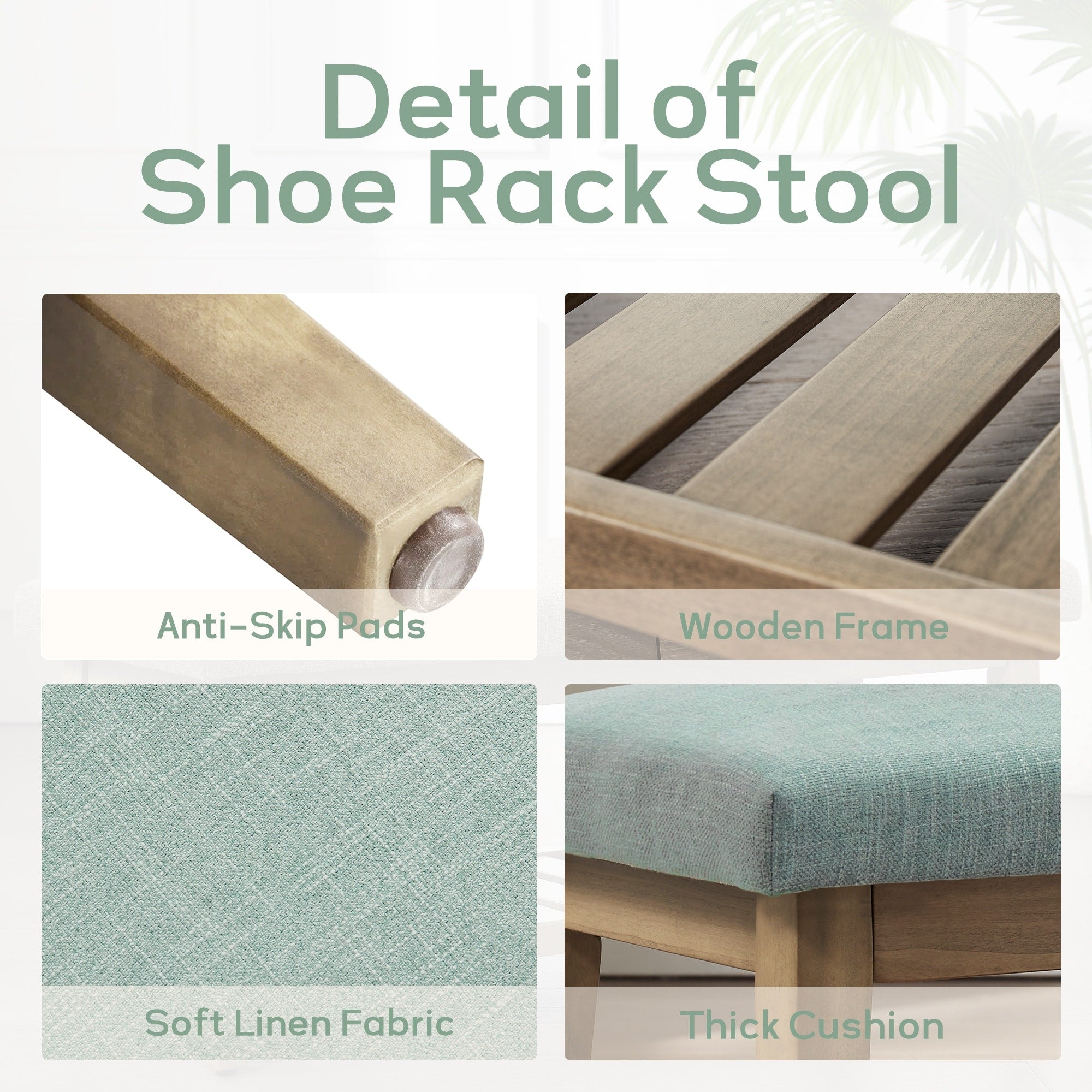 Banc à chaussures d'entrée Banc de rangement Banc rembourré