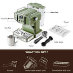 Machine à café expresso avec mousseur à lait vapeur