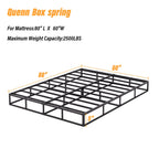 Ressort métallique à profil bas de 5 pouces, structure robuste avec revêtement gris