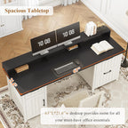 Bureau de direction de ferme Bureau à domicile Tiroir de classement Support d'écran Prise de courant