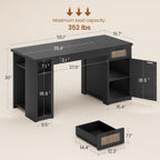 Bureau de direction de ferme Bureau à domicile Tiroir de classement Support d'écran Prise de courant