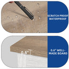 Meuble TV Farmhouse pouvant accueillir jusqu'à 65 téléviseurs avec portes et étagères ouvertes Console multimédia Prise de courant