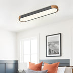 Plafonnier LED ovale à intensité variable Farmhouse Wood - 37 3000 K/6000 K