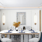 Miroir mural glamour avec accents de cristal et diamants