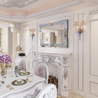 Miroir mural glamour avec accents de cristal et diamants