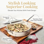 Batterie de cuisine express antiadhésive Gotham Steel Naturals, 20 pièces, avec ustensiles de cuisson et de cuisson