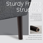 Fauteuil d'appoint HOMYKA avec dossier réglable et pouf de rangement