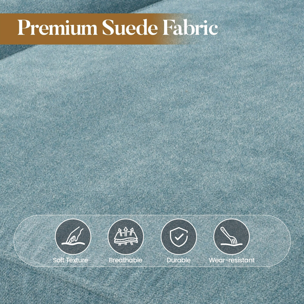 Canapé 3 places rembourré HOOOWOOO style milieu de siècle avec pieds en bois pour salon