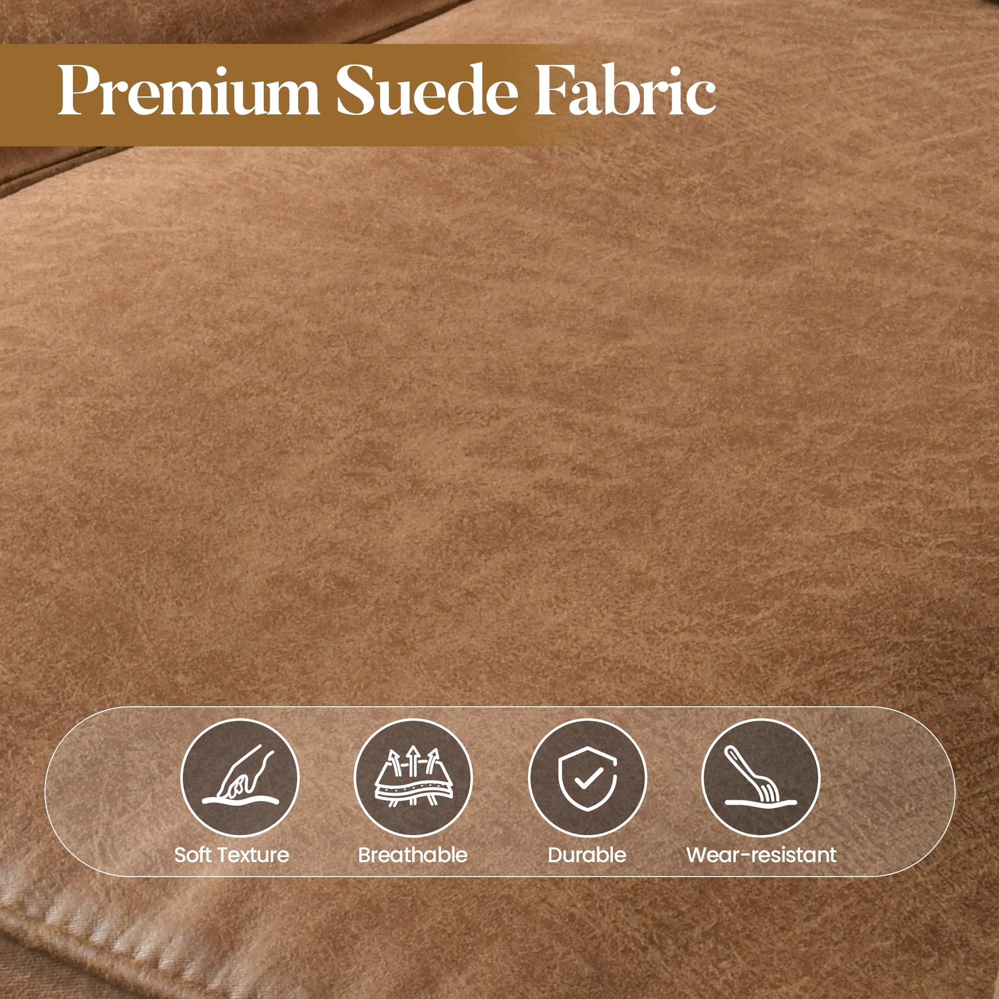 Canapé 3 places rembourré HOOOWOOO style milieu de siècle avec pieds en bois pour salon