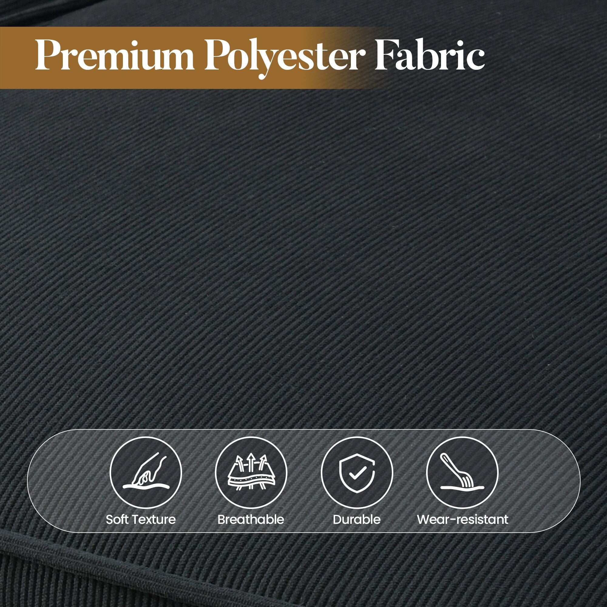 Canapé 3 places rembourré HOOOWOOO style milieu de siècle avec pieds en bois pour salon