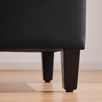 Pouf de rangement rectangulaire rembourré 50,3 x 17,50 x 18 po - Similicuir