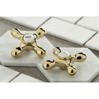 Robinet de cuisine Kingston Brass Heritage Bridge avec douchette en laiton