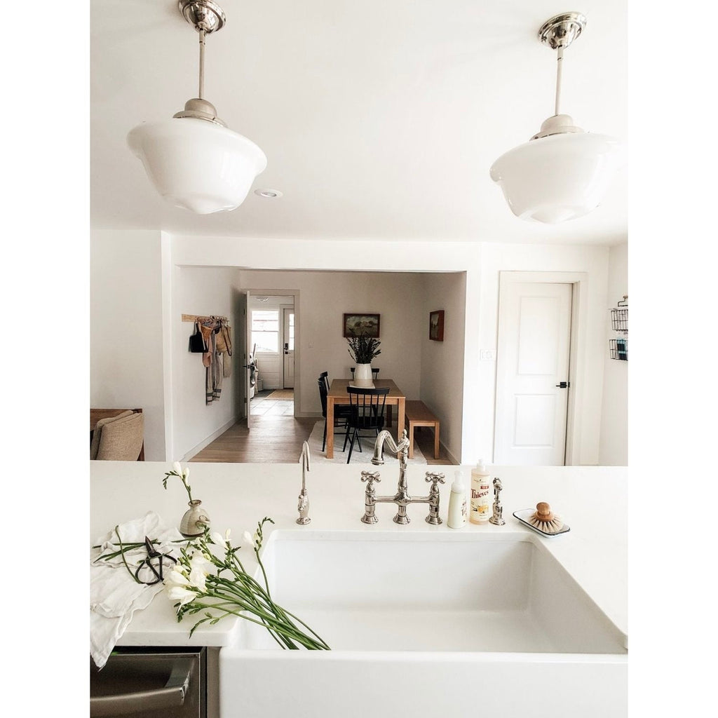 Robinet de cuisine Heritage Bridge avec douchette en laiton