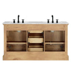 Meuble-lavabo Hervas avec plateau en marbre naturel sans miroir