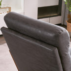 Chaise de loisirs à dossier haut en bois massif avec accoudoirs et dossier Chaise d'appoint