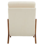 Chaise de loisirs à dossier haut en bois massif avec accoudoirs et dossier Chaise d'appoint