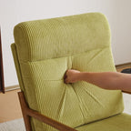 Chaise de loisirs à dossier haut en bois massif avec accoudoirs et dossier Chaise d'appoint