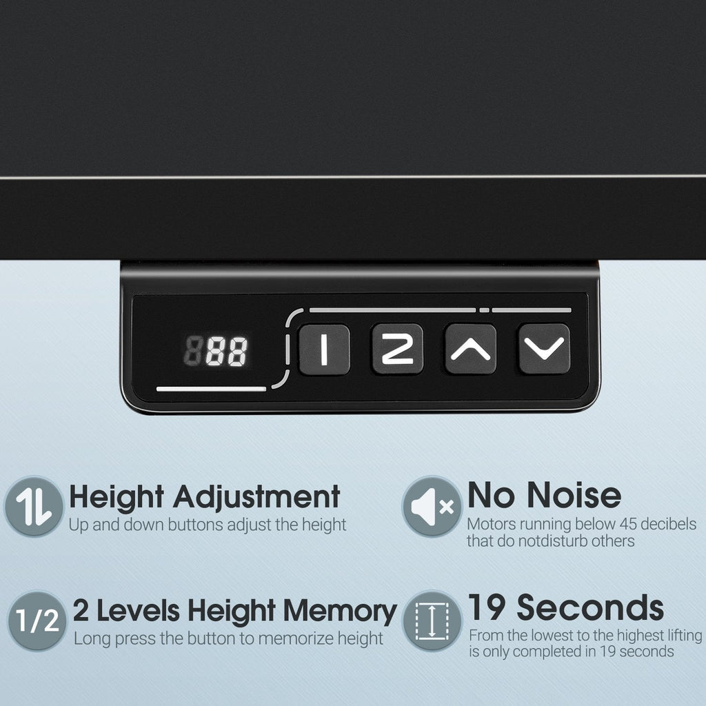 Bureau debout électrique réglable en hauteur Homall