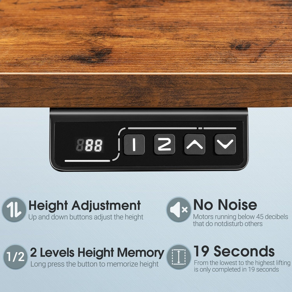 Bureau debout électrique réglable en hauteur Homall