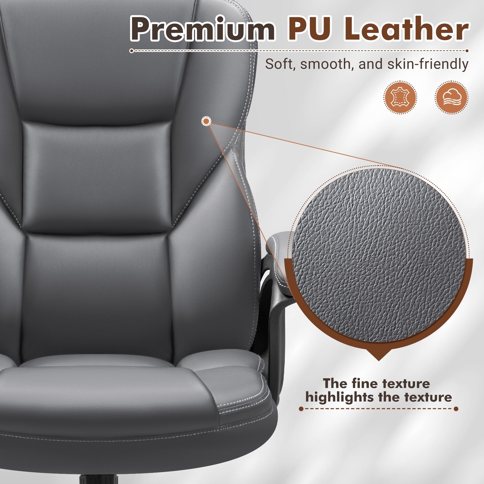 Chaise de bureau ergonomique Homall à dossier haut