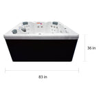 Spa 51 jets Home and Garden pour 5 personnes avec jets en acier inoxydable et ozone - 80 x 80 x 34