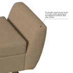 Banc de rangement moderne en sherpa avec pieds en bois HomePop