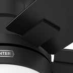 Ventilateur de plafond à profil bas Hunter 52 Anisten avec éclairage LED et chaînette - Moderne, contemporain, transitionnel