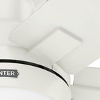 Ventilateur de plafond à profil bas Hunter 52 Anisten avec éclairage LED et chaînette - Moderne, contemporain, transitionnel
