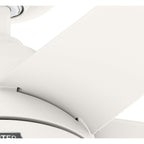 Ventilateur de plafond extérieur Hunter 52 Skyflow avec kit d'éclairage LED, commande murale - Côtier moderne contemporain - WeatherMax - CLASSÉ HUMIDE !