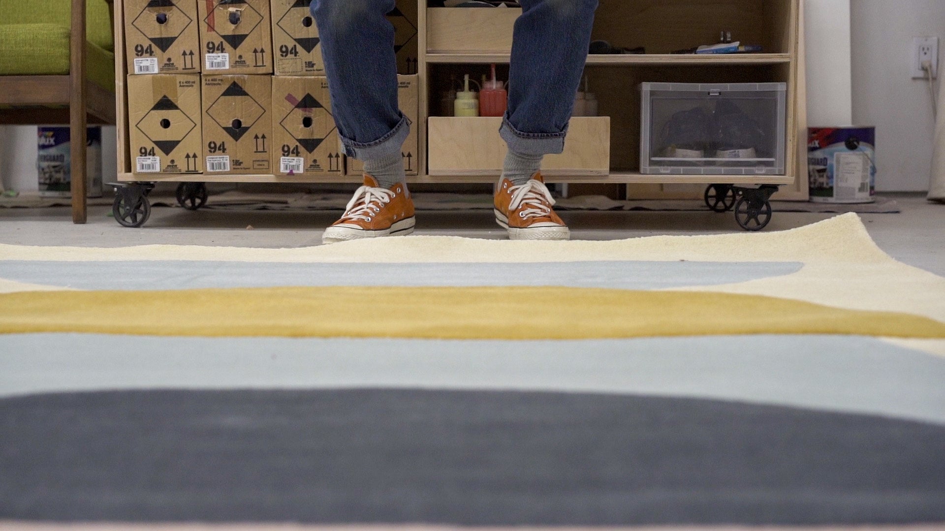 Tapis New Tides x Scott Sueme, 244 x 305 cm, Ivoire