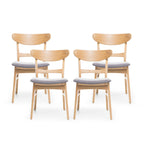 Chaises de salle à manger modernes Idalia du milieu du siècle (lot de 4) par Christopher Knight Home