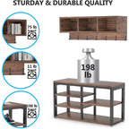 Ensemble de porte-manteaux et de bancs à chaussures pour entrée, porte-manteaux et porte-chaussures de style industriel