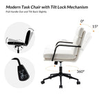 Chaise de travail moderne Joseph en similicuir avec verrouillage de l'inclinaison et inclinaison centrale par HULALA HOME