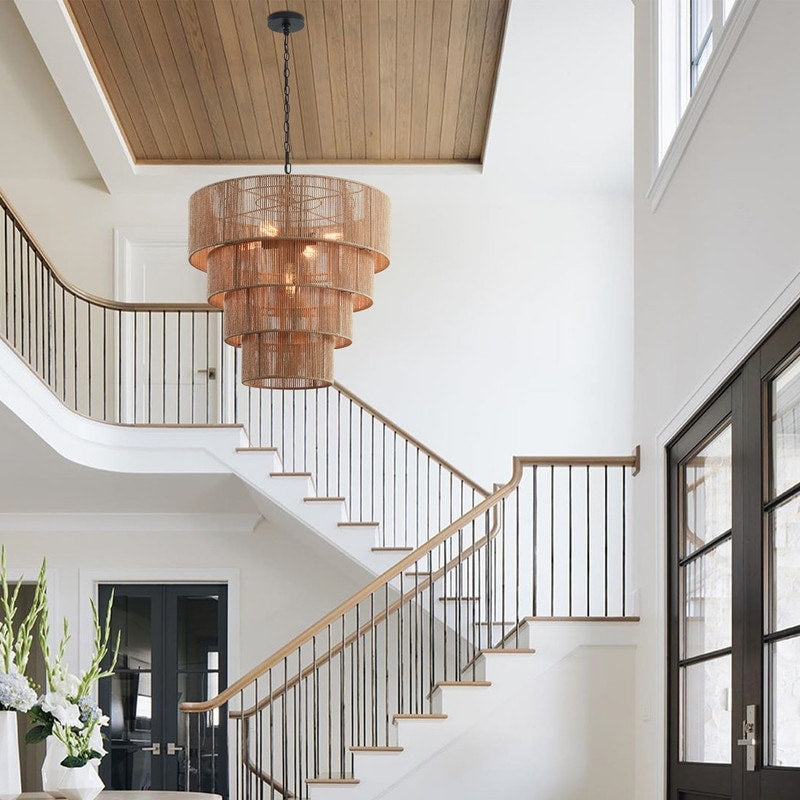 Suspension bohème KAWOTI largeur 26, 5 lumières, 4 niveaux