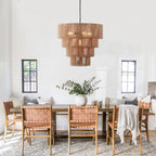 Suspension bohème KAWOTI largeur 26, 5 lumières, 4 niveaux