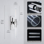 Appliques murales modernes en verre KAYLA, éclairage mural d'intérieur, luminaire de vanité avec abat-jour en verre (lot de 2)