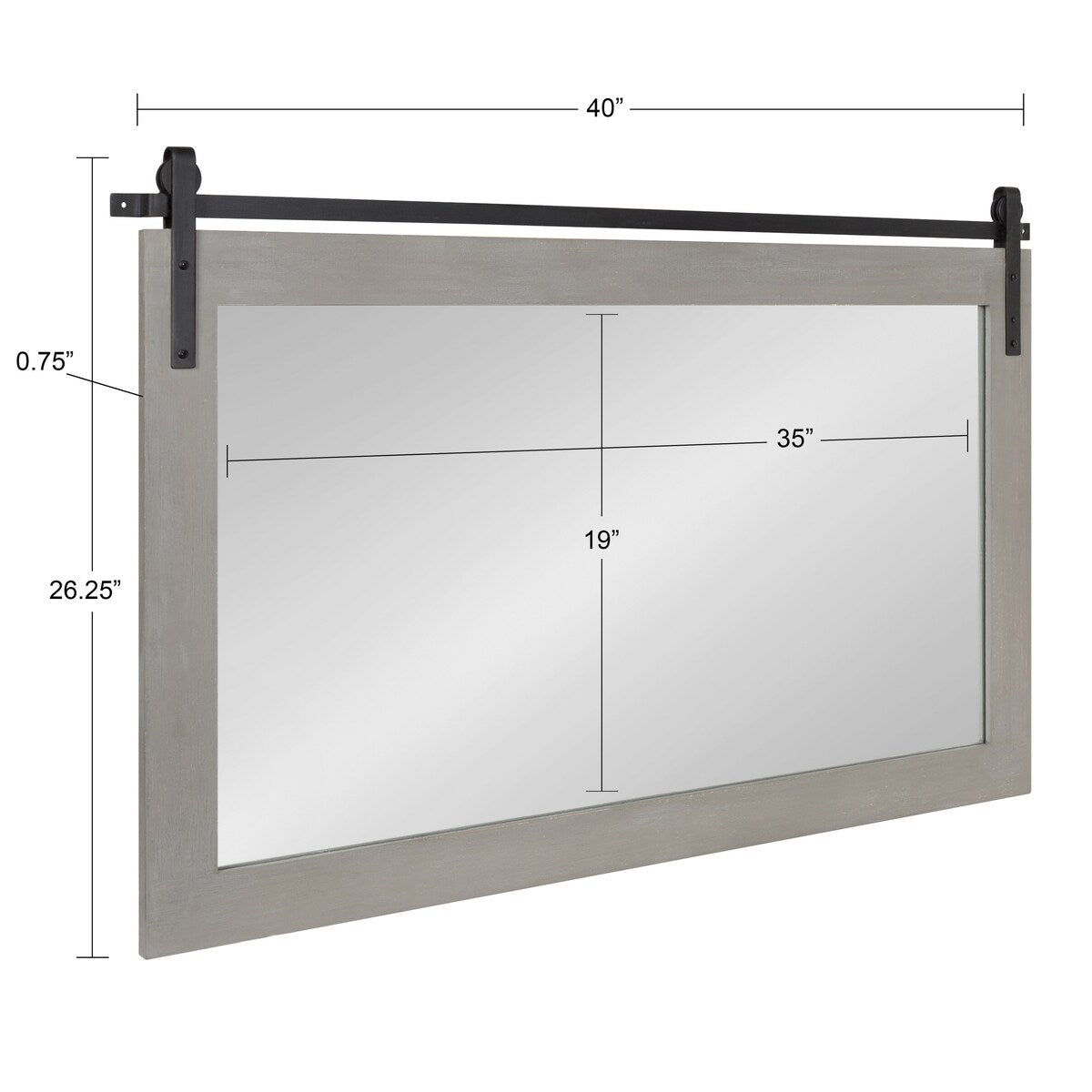 Miroir mural rectangulaire rustique Kate et Laurel Cates