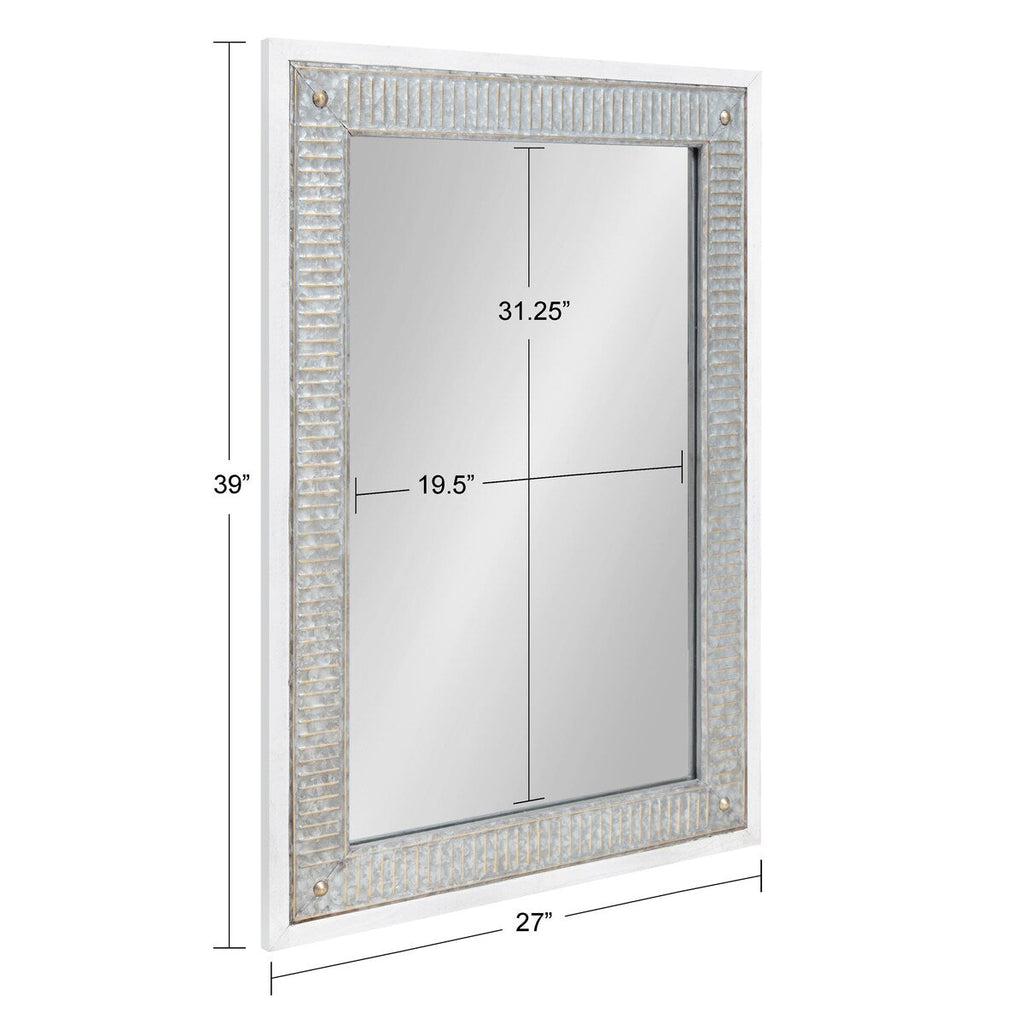 Miroir mural en bois et métal Kate et Laurel Deely