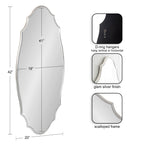 Miroir mural ovale festonné Kate et Laurel Leanna