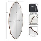 Miroir mural ovale festonné Kate et Laurel Leanna