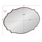 Miroir mural ovale festonné Kate et Laurel Leanna